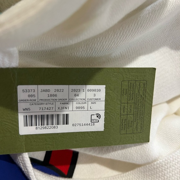 Men's Gucci jersey cotton hoodie, interlocking G 1921 anniversary motif large - Picture 12 of 12